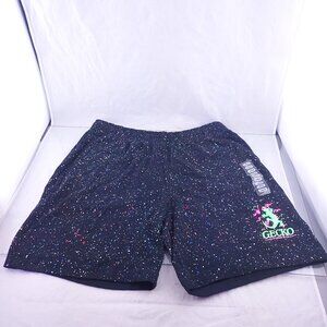 Gecko Hawaii Glow In The Dark Hand Splattered Walk Shorts Space Men's Large NEW